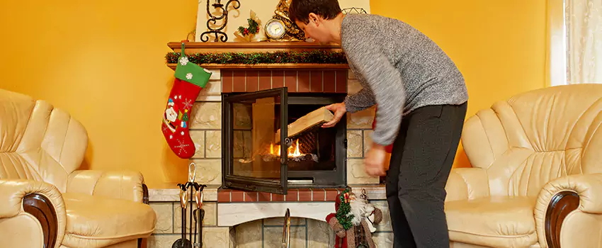 Rusted Metal Fireplace Restoration in Rancho Santa Margarita, California